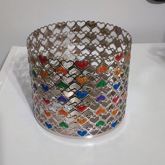 Bath and body works Candle Holder RAINBOW & HEARTS - Picture 3 of 3